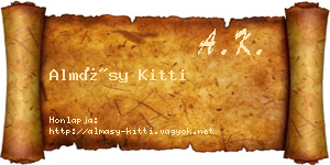 Almásy Kitti névjegykártya