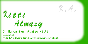 kitti almasy business card