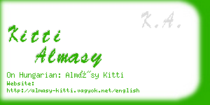 kitti almasy business card